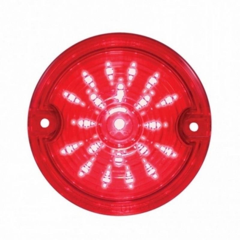 21 LED 3-1/4" Harley Signal Light With 1156 Plug - Red LED/Red Lens