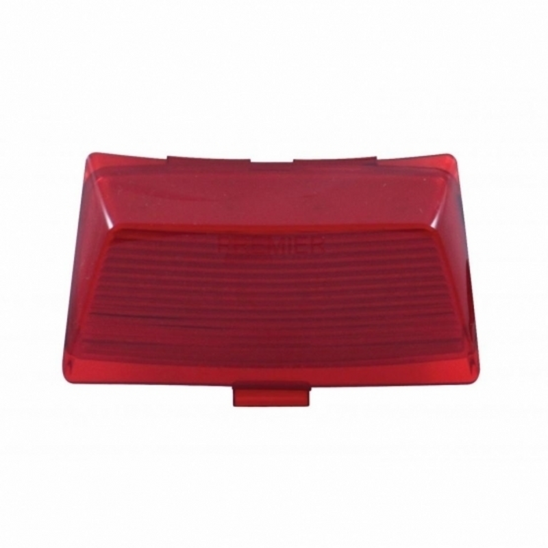 8 LED Fender Tip Light For Harley Motorcycle- Red LED/Red Lens (Bulk)