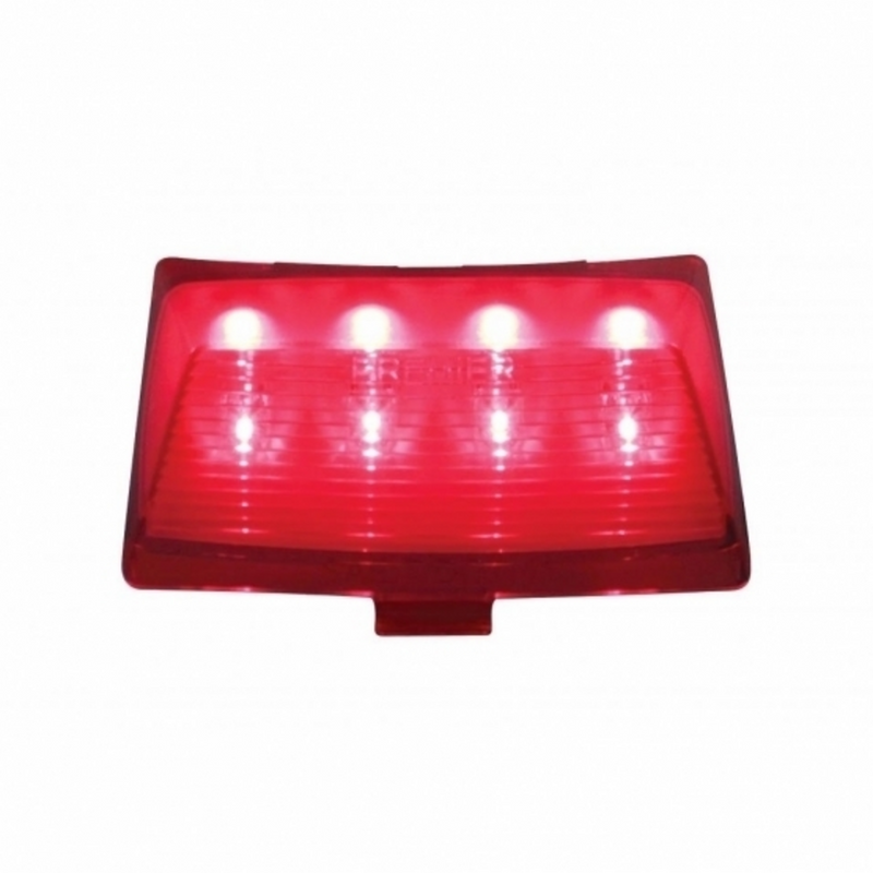 8 LED Harley Fender Tip Light - Red LED/Red Lens