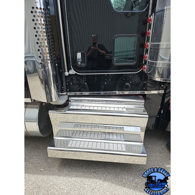 Kenworth w900L 2018 newer (Choose cab and year style) 50" DPF and battery stepbox covers BATTERY BOX DPF COVER YEAR 2025 NEWER Dark Slate Gray