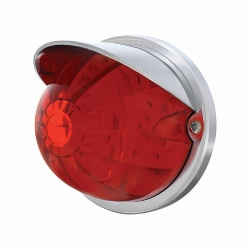 UP-37267 17 LED Dual Function Watermelon Flush Mount Kit With Visor - Red LED/Red Lens
