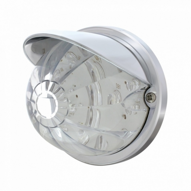 UP-37268 17 LED Dual Function Watermelon Flush Mount Kit With Visor - Amber LED/Clear Lens
