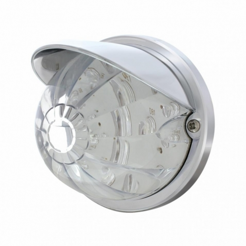 UP-37272 17 LED Watermelon Flush Mount Kit With Visor - Amber LED/Clear Lens
