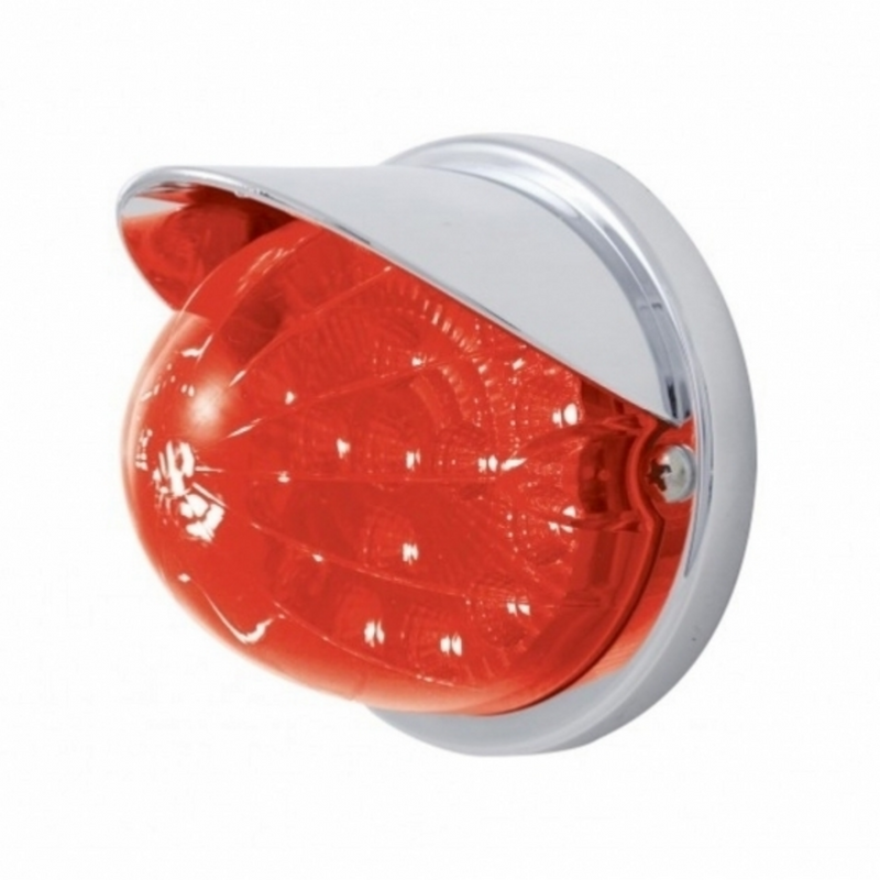 UP-37287 17 LED Reflector Watermelon Flush Mount Kit With Visor - Red LED/Red Lens