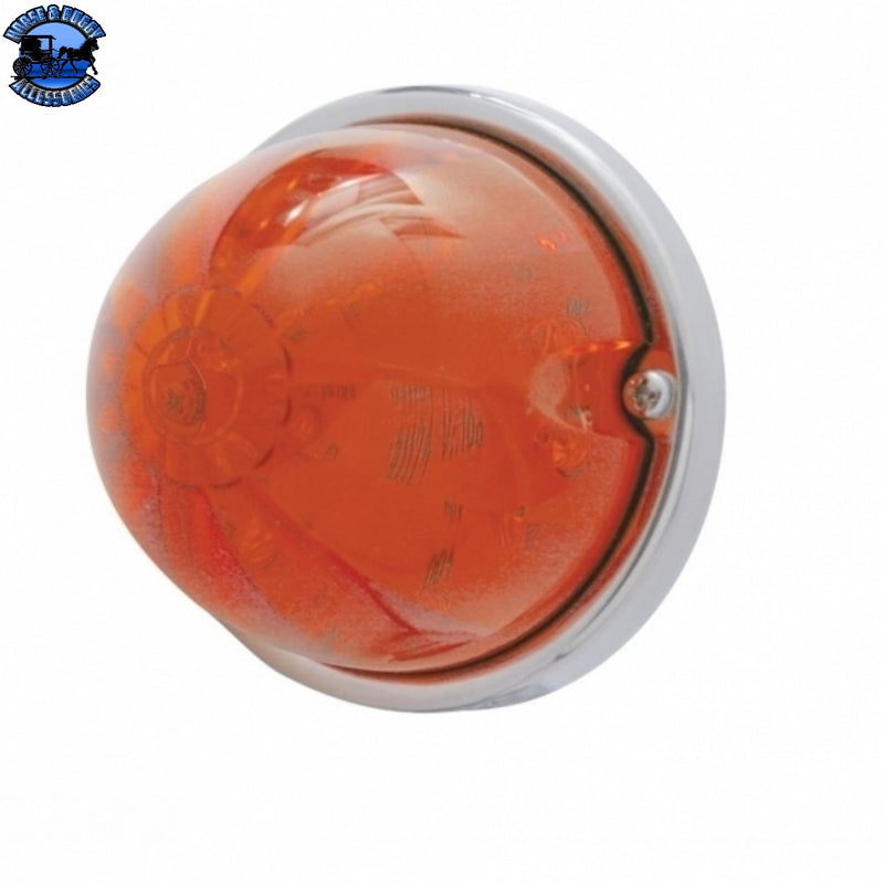 UP-37311 17 LED Watermelon Flush Mount Kit With Low Profile Bezel - Amber LED/Dark Amber Lens