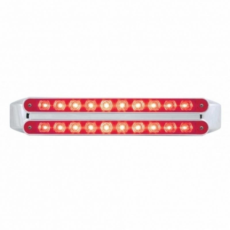Dual 10 LED 9" Light Bars (Stop, Turn & Tail) - Red LED/Red Lens