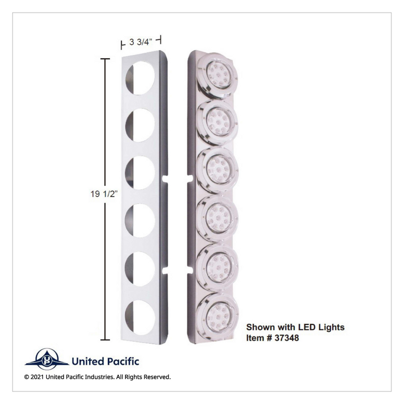 Soporte de filtro de aire trasero SS con luces reflectoras y biseles de 12X 9 LED de 2 "para lentes y LED rojos Peterbilt