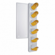 UP-37354 FL SS Front Air Cleaner Bracket With 12X 11 LED Watermelon Lights & Visors -Amber LED & Lens