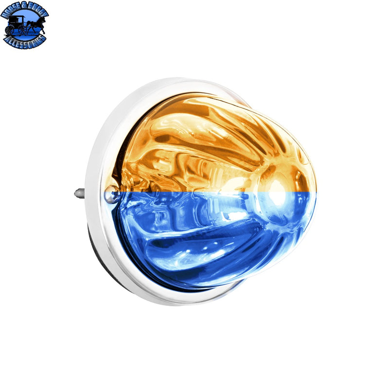 360-Degree Double Fury LED Bulb Glass Watermelon Flush Mount Kit (CHOOSE LED COLOR)