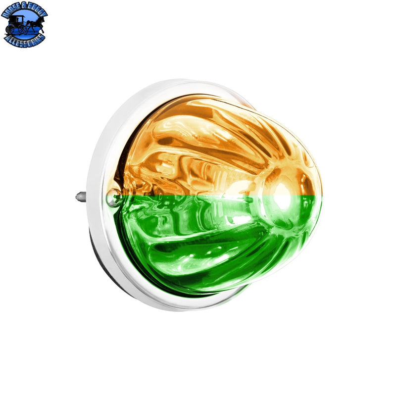 360-Degree Double Fury LED Bulb Glass Watermelon Flush Mount Kit (CHOOSE LED COLOR)