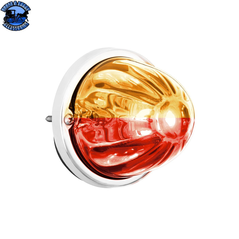 360-Degree Double Fury LED Bulb Glass Watermelon Flush Mount Kit (CHOOSE LED COLOR)