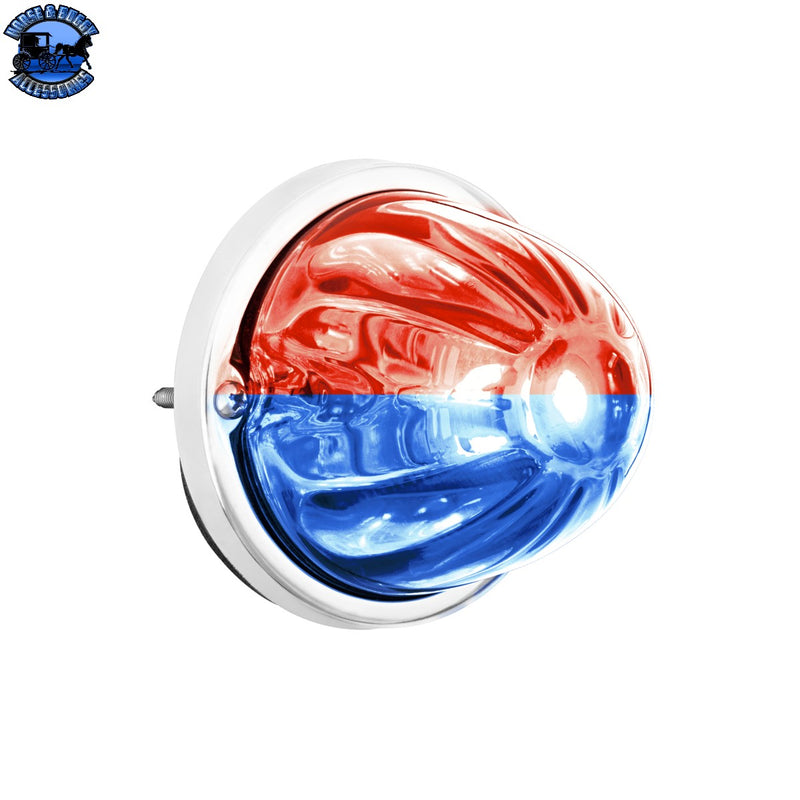 360-Degree Double Fury LED Bulb Glass Watermelon Flush Mount Kit (CHOOSE LED COLOR)
