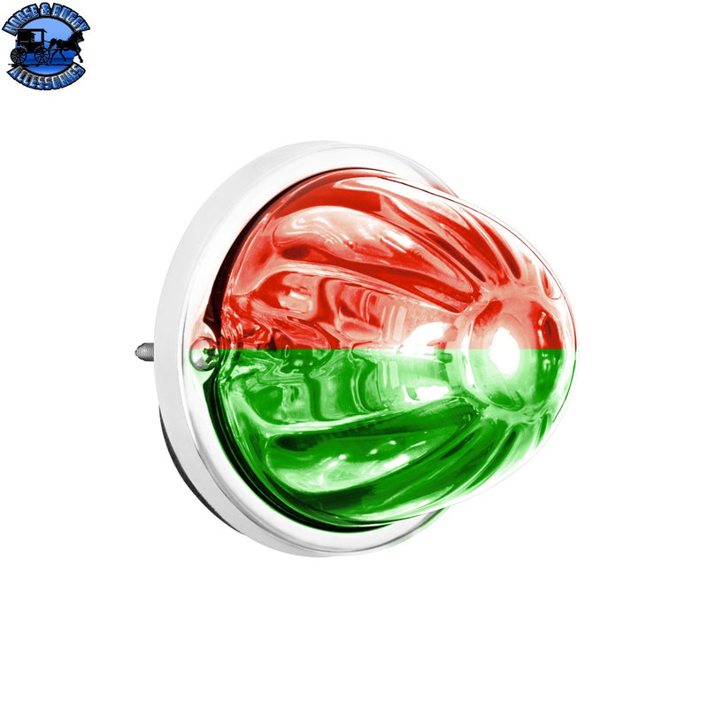 360-Degree Double Fury LED Bulb Glass Watermelon Flush Mount Kit (CHOOSE LED COLOR)
