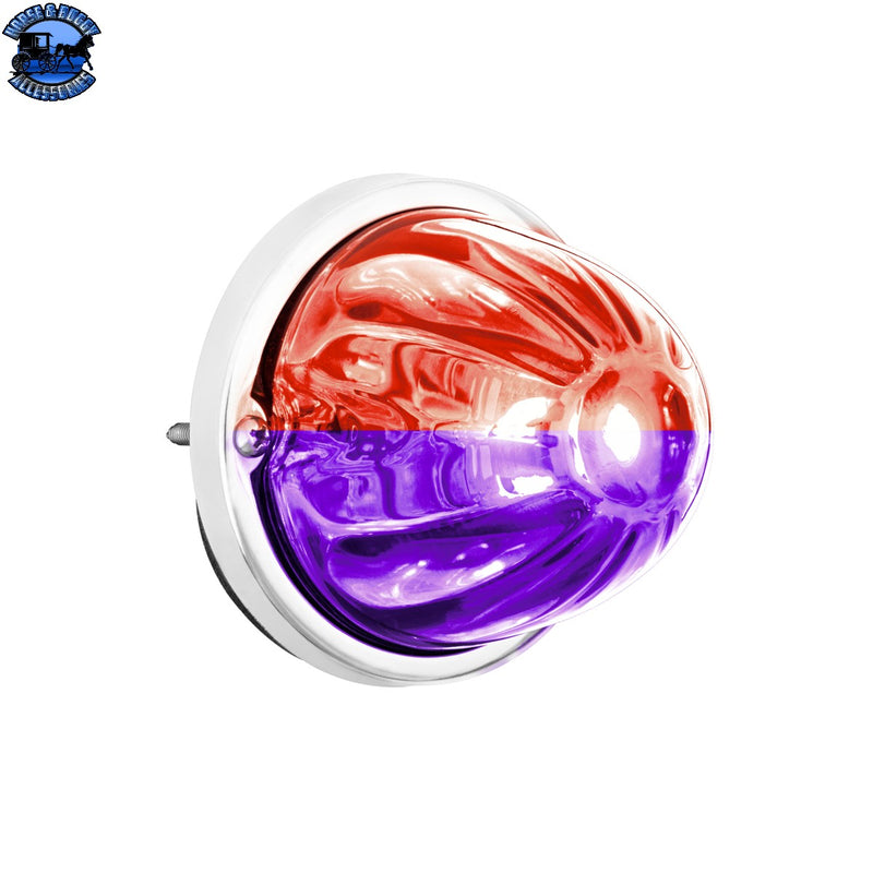 360-Degree Double Fury LED Bulb Glass Watermelon Flush Mount Kit (CHOOSE LED COLOR)
