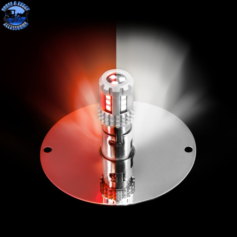 360-Degree Double Fury LED Bulb Glass Watermelon Flush Mount Kit (CHOOSE LED COLOR)