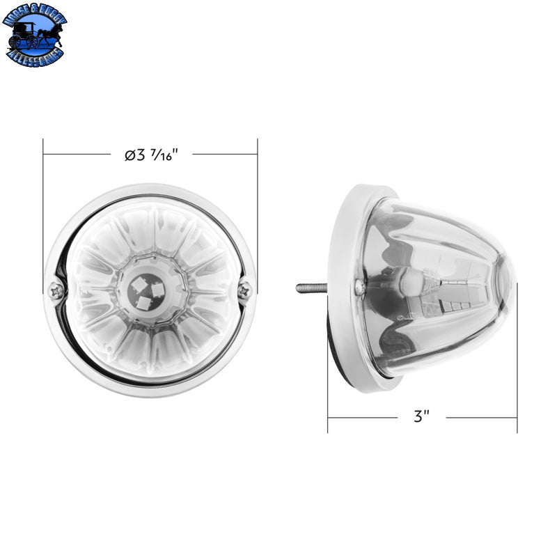 360-Degree Double Fury LED Bulb Glass Watermelon Flush Mount Kit (CHOOSE LED COLOR)