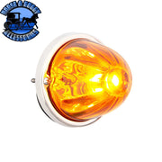 ULTRABURST GLASS WATERMELON FLUSH MOUNT KIT WITH 18 LED BULB (CHOOSE COLOR) WATERMELON Amber/Amber Goldenrod
