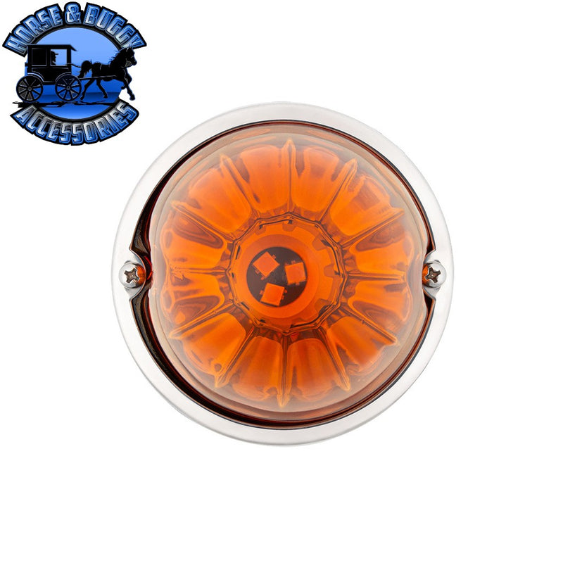 ULTRABURST GLASS WATERMELON FLUSH MOUNT KIT WITH 18 LED BULB (CHOOSE COLOR) WATERMELON Amber/Amber,Amber/Dark Amber,Amber/Clear,Red/Clear,White/Clear,Blue/Clear,Green/Clear,Purple/Clear,Red/Red Chocolate