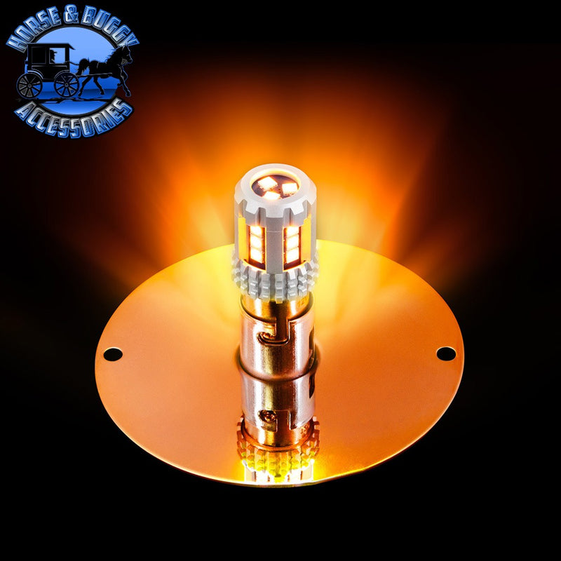 ULTRABURST GLASS WATERMELON FLUSH MOUNT KIT WITH 18 LED BULB (CHOOSE COLOR) WATERMELON Amber/Amber,Amber/Dark Amber,Amber/Clear,Red/Clear,White/Clear,Blue/Clear,Green/Clear,Purple/Clear,Red/Red Coral