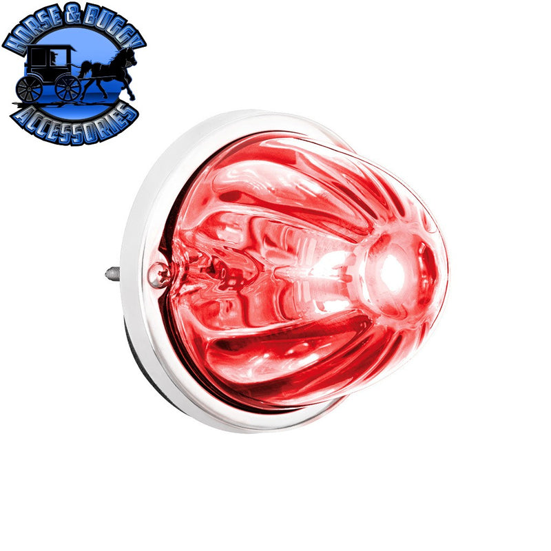 ULTRABURST GLASS WATERMELON FLUSH MOUNT KIT WITH 18 LED BULB (CHOOSE COLOR) WATERMELON Red/Clear Light Gray