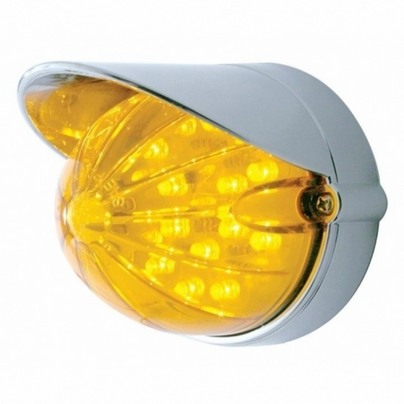 UP-37450 19 LED Watermelon Flush Mount Kit With Visor - Amber LED/Amber Lens