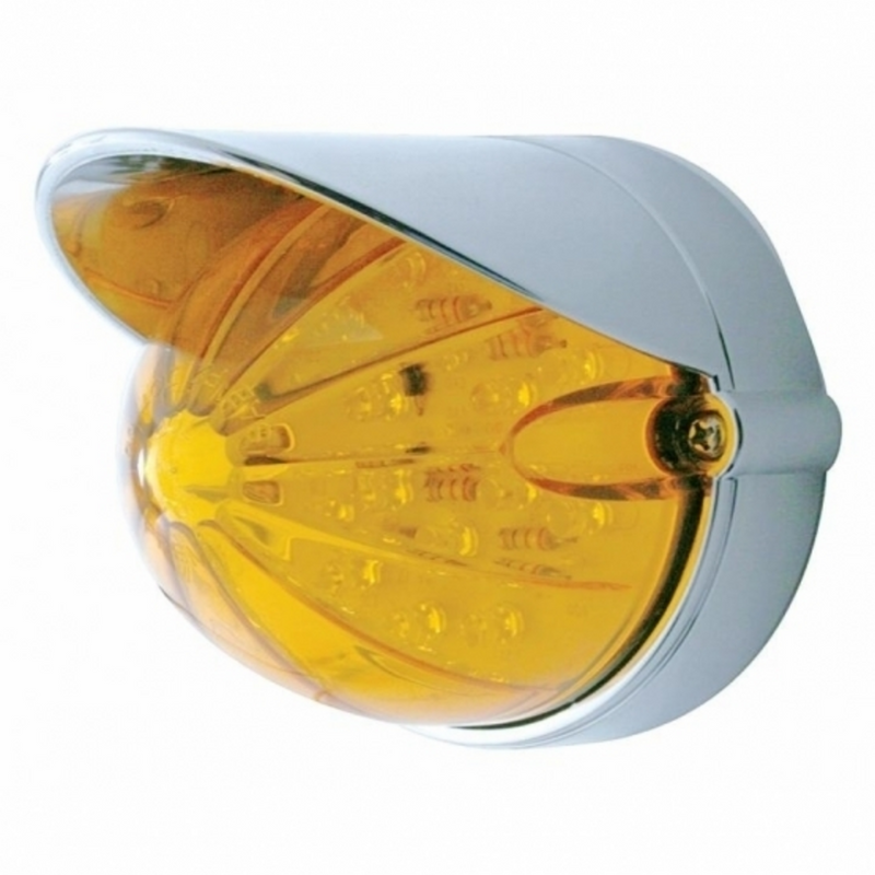 UP-37450 19 LED Watermelon Flush Mount Kit With Visor - Amber LED/Amber Lens