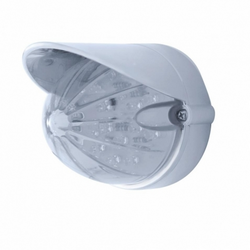 UP-37451 19 LED Watermelon Flush Mount Kit With Visor - Amber LED/Clear Lens