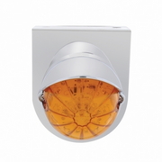 UP-37454 Stainless Light Bracket With 19 LED Bullet Style Grakon 1000 Light & Visor - Amber LED/Amber Lens
