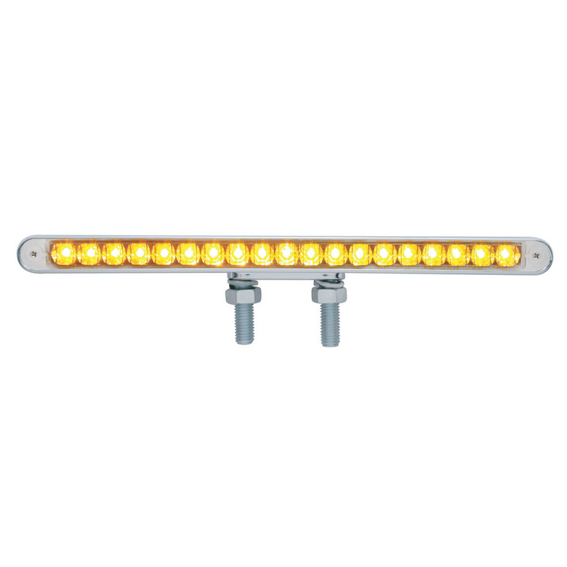 UP-37474 38 LED 12" Reflector Double Face Light Bar - Amber LED/Clear Lens