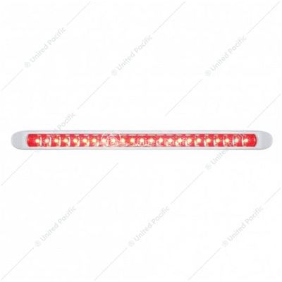 23 LED 17-1/4" Reflector Light Bar With Bezel (Stop, Turn & Tail) - Red LED/Red Lens Beige