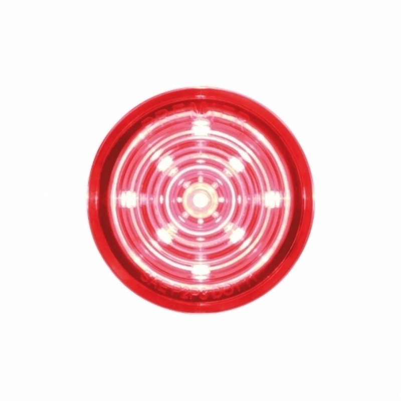 Inserto de luz mini tipo bala de 9 LED - LED rojo/lente roja (a granel)