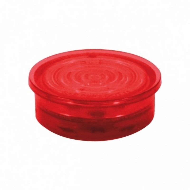 Inserto de luz mini tipo bala de 9 LED - LED rojo/lente roja (a granel)
