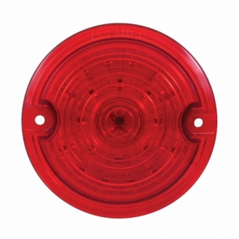 21 LED 3-1/4" Dual Function Harley Signal Light With 1157 Plug - Red LED/Red Lens