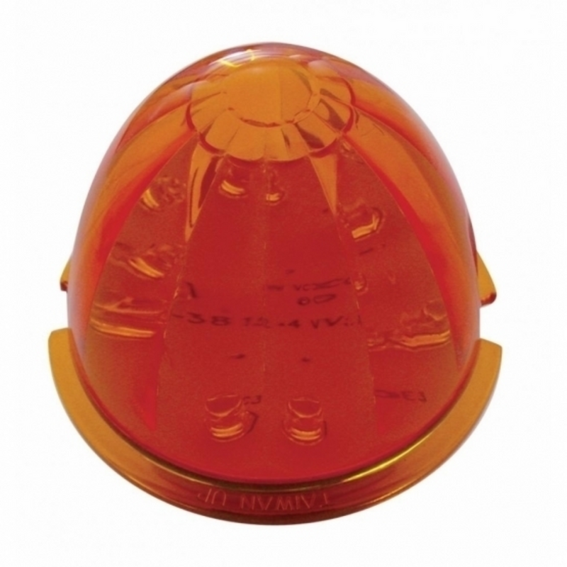 UP-37595 17 LED Watermelon Cab Light - Amber LED/Dark Amber Lens