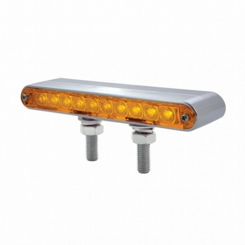 Barra de luces de doble cara de 20 LED de 6-1/2" - LED ámbar/lente ámbar