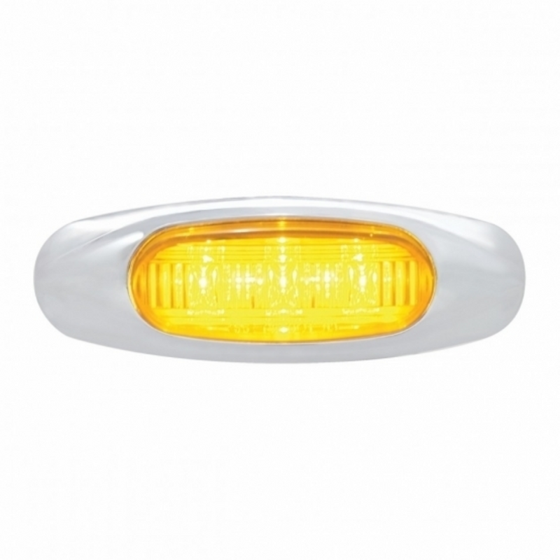 Luz de 3 LED (espacio libre/marcador): LED ámbar/lente ámbar