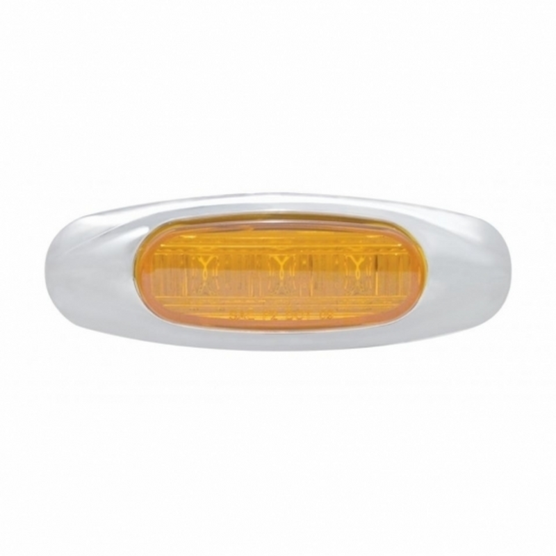 Luz de 3 LED (espacio libre/marcador): LED ámbar/lente ámbar