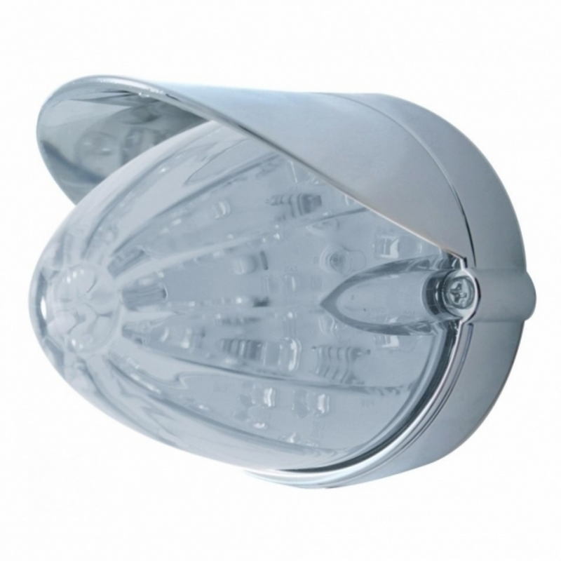 UP-37712 19 LED Watermelon Grakon 1000 Flush Mount Kit With Visor - Amber LED/Clear Lens