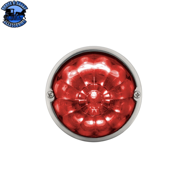 #37901 "with mounting base"17 LED Dual Function Watermelon Flush Mount Kit - Red LED/Red Lens