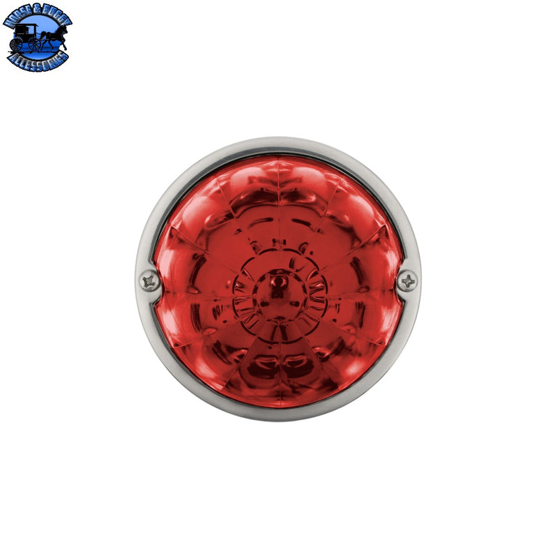 #37901 "with mounting base"17 LED Dual Function Watermelon Flush Mount Kit - Red LED/Red Lens