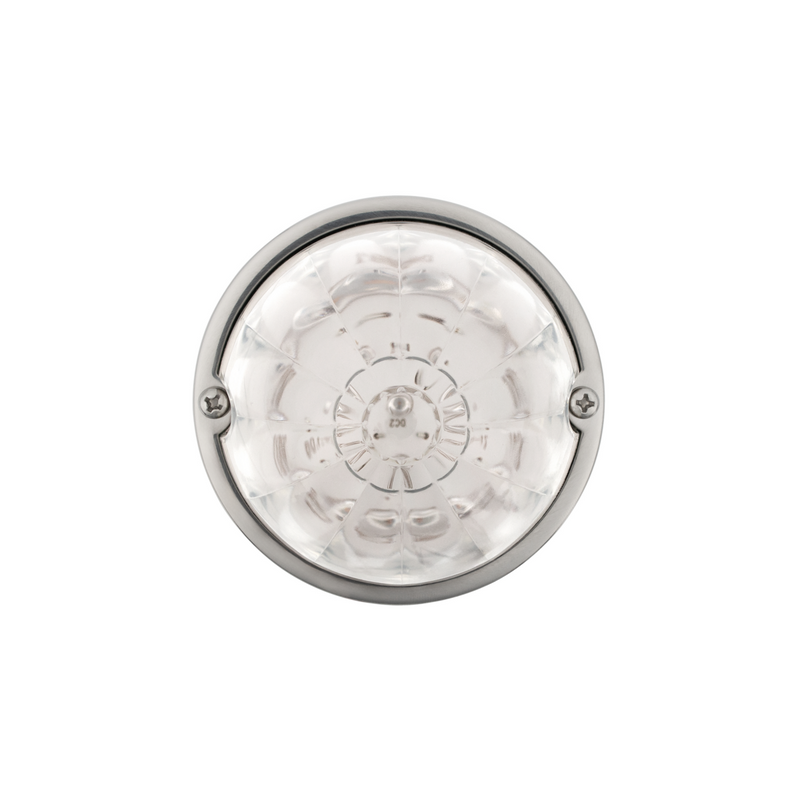 UP-37903 "with mounting base" 17 LED Dual Function Watermelon Flush Mount Kit - Red LED/Clear Lens