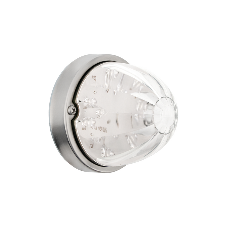 UP-37903 "with mounting base" 17 LED Dual Function Watermelon Flush Mount Kit - Red LED/Clear Lens