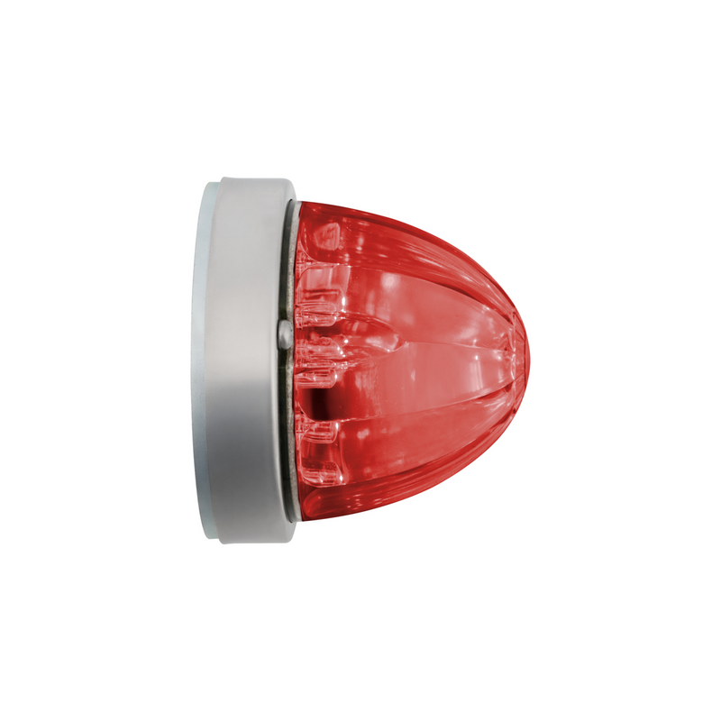 UP-37903 "with mounting base" 17 LED Dual Function Watermelon Flush Mount Kit - Red LED/Clear Lens