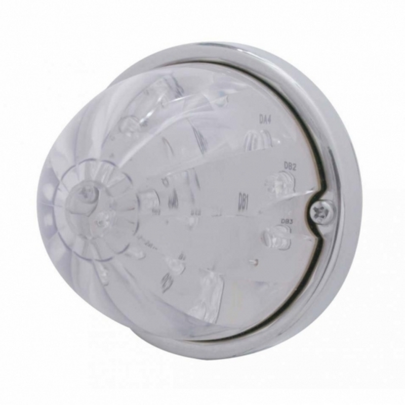 UP-37906 "with mounting base" 17 LED Watermelon Flush Mount Kit - Amber LED/Clear Lens