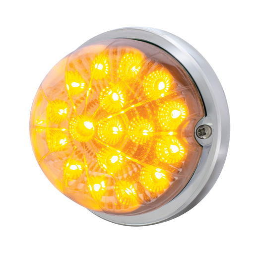 UP-37914 17 LED Dual Function Watermelon Clear Reflector Flush Mount Kit - Amber LED/Clear Lens