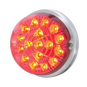 UP-37915 17 LED Dual Function Watermelon Clear Reflector Flush Mount Kit - Red LED/Clear Lens