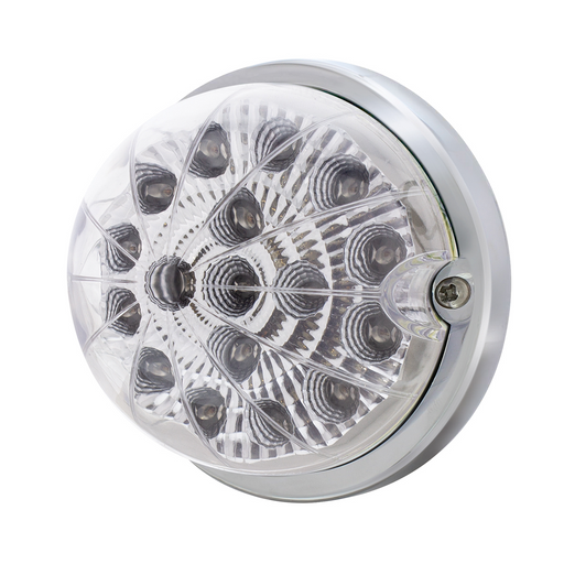 UP-37915 17 LED Dual Function Watermelon Clear Reflector Flush Mount Kit - Red LED/Clear Lens