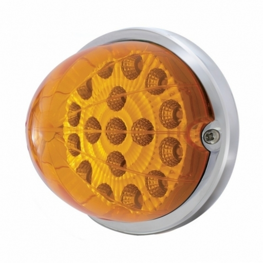UP-37916 17 LED Watermelon Clear Reflector Flush Mount Kit - Amber LED/Amber Lens