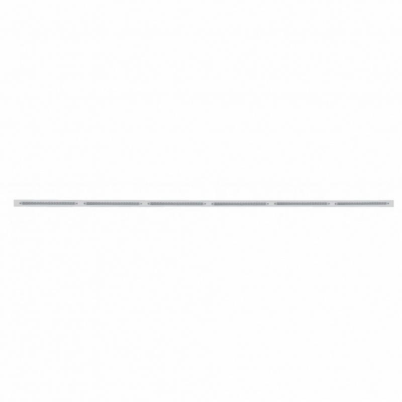 79-1/2" Stainless Bumper Light Bracket With 6X 19 LED 12" Light Bars - Red LED/Clear Lens