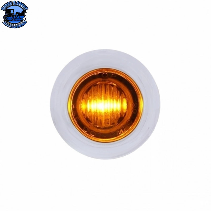 UP-37967 3 LED Dual Function Mini Light With Bezel (Clearance/Marker) - Amber LED/Amber Lens